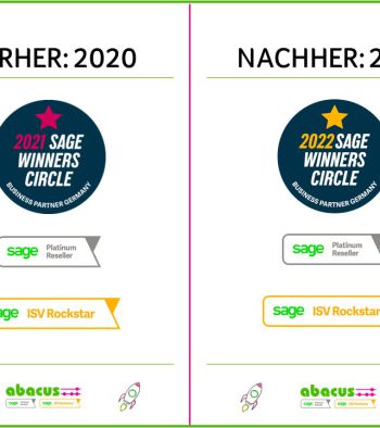 Auszeichnung mit höchsten Partnerstatus und Logo Winner Circle für 2021 und 2022